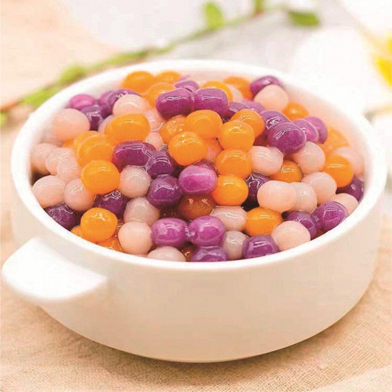 奶茶小料豫新村快煮多彩芋圆台湾风味快煮1公斤装水晶珍珠饮品厂