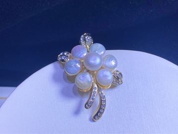 珍尼尔珠宝淡水珍珠胸针巴洛克纽扣珍珠胸针胸花珍珠首饰女-阿里巴巴