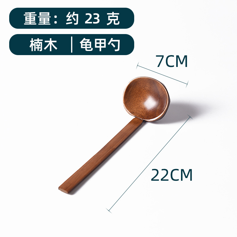 Octagonal Spoon Nanmu Old Paint Snail Rice Noodles Soup Spoon Factory New Ajisen Ramen Spoon Long Handle Wooden Hot Pot Spoon Colander