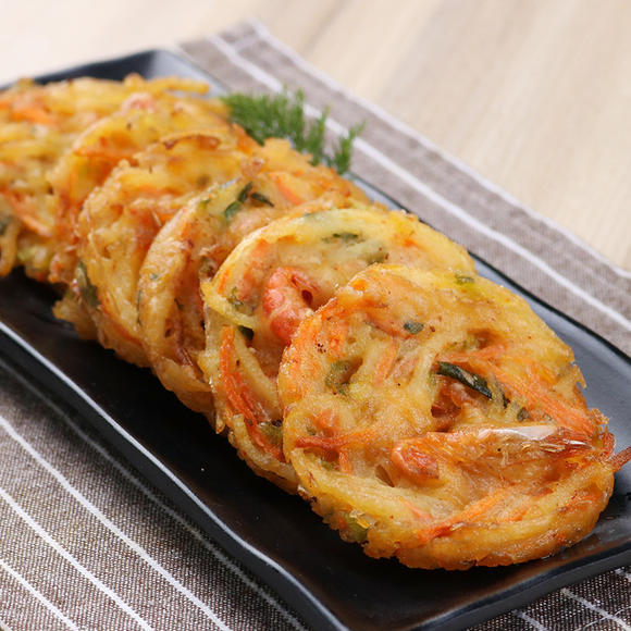 安膳小库天妇罗蔬菜虾饼500克10块 速冻虾饼 油炸日式虾饼半成品
