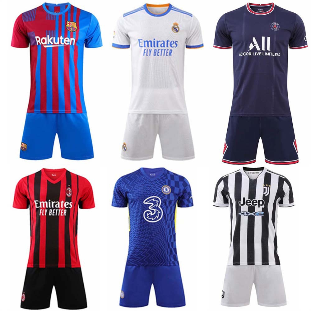 21-22巴黎梅西足球服  皇马主场客男 c罗足球衣套装 比赛训练服