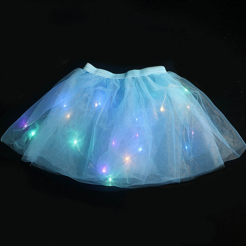 Light Flash Butterfly Wings Four-Piece Luminous Gauze Skirt Pettiskirt with Children's Performance Props Stall Toys Wholesale