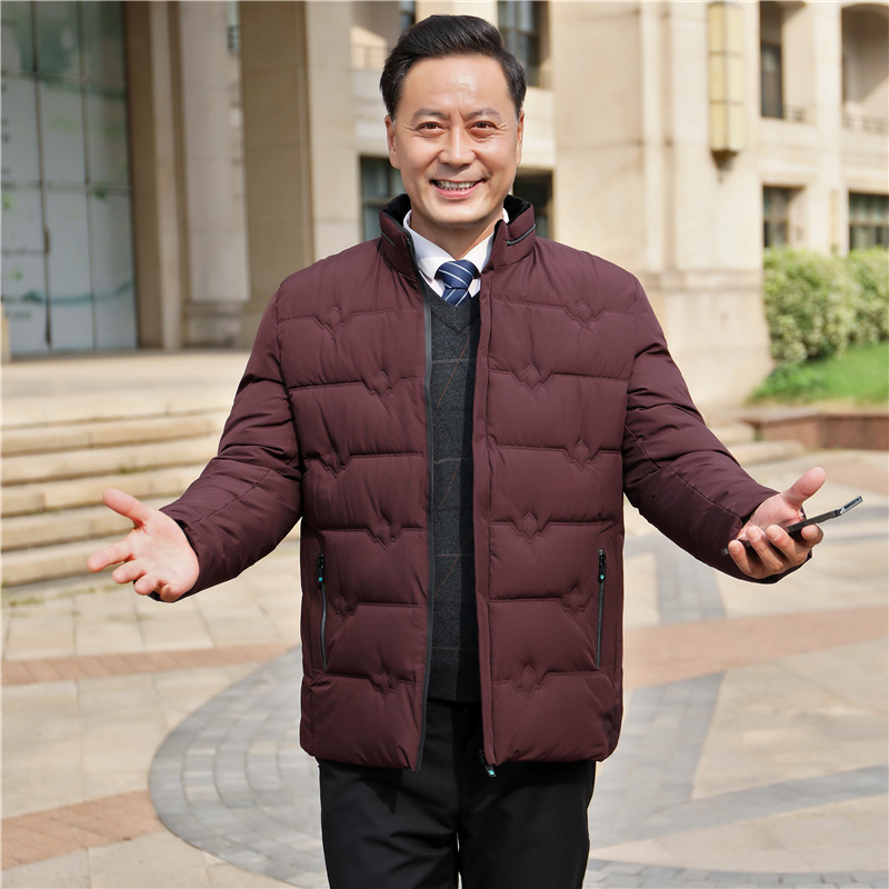 三岛男装中年男棉衣爸爸冬装外套2021冬季厚款棉袄中老年棉服