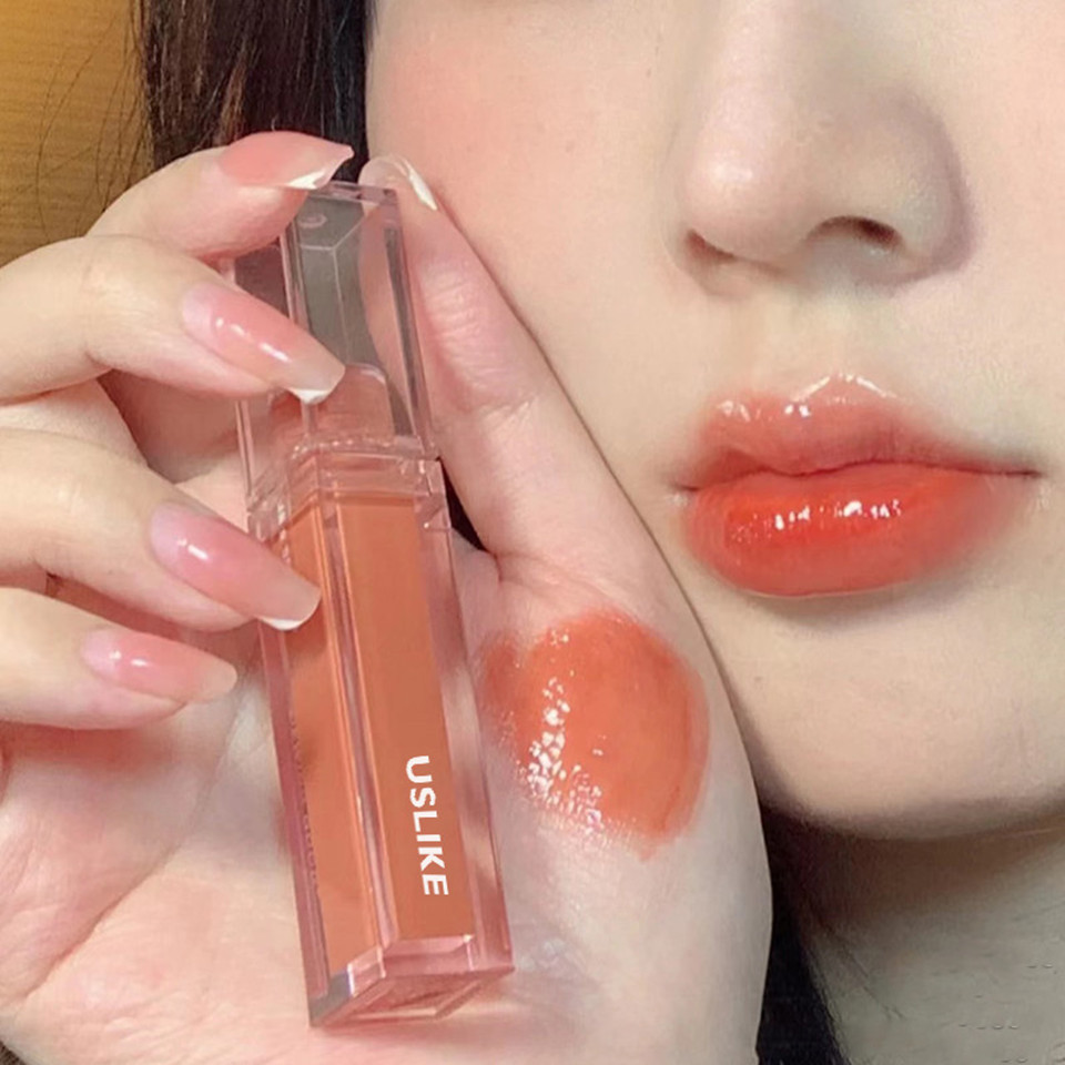 Internet Celebrity Same Style Dew Lip Lacquer Moisturizing and Nourishing Water Light Mirror Lip Lacquer Lip Gloss Female Good-looking Student Lip Gloss