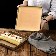 61K328cm烤盘28x28烤盘不沾正方形烤盘厨房烘培工具蛋糕卷瑞士卷