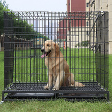 河北亚马逊新品狗笼子大型犬带厕所分离宠物中型犬金毛室内狗悦宠