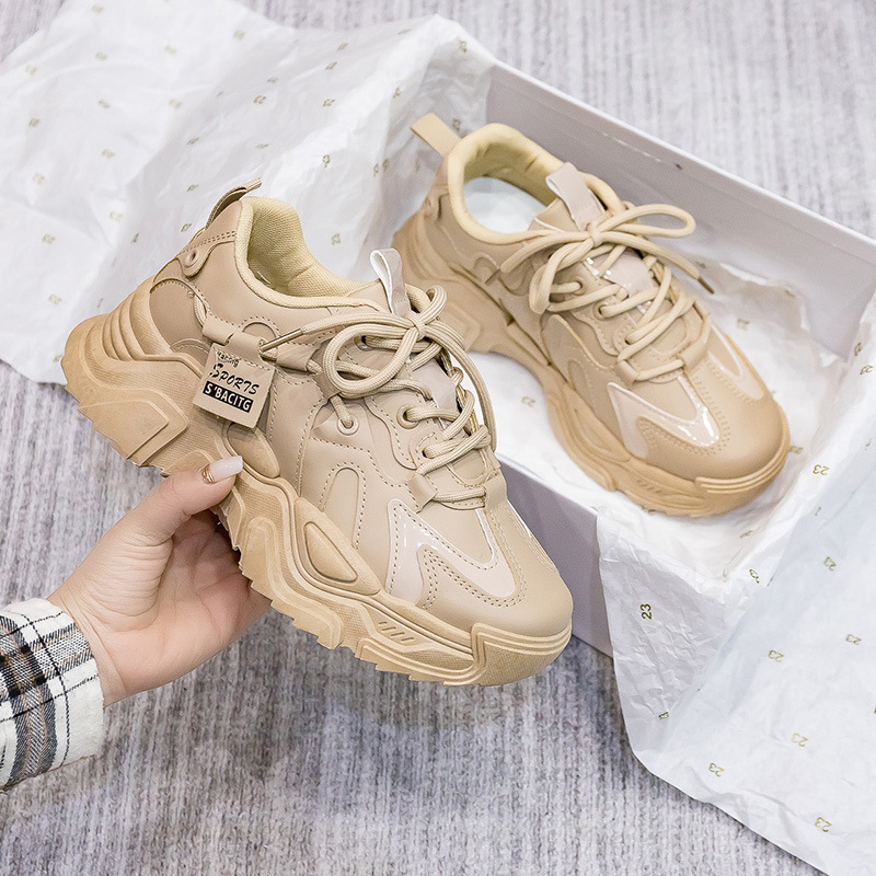 厚底老爹鞋女2023秋冬新款百搭显脚小休闲增高超火显瘦运动鞋女
