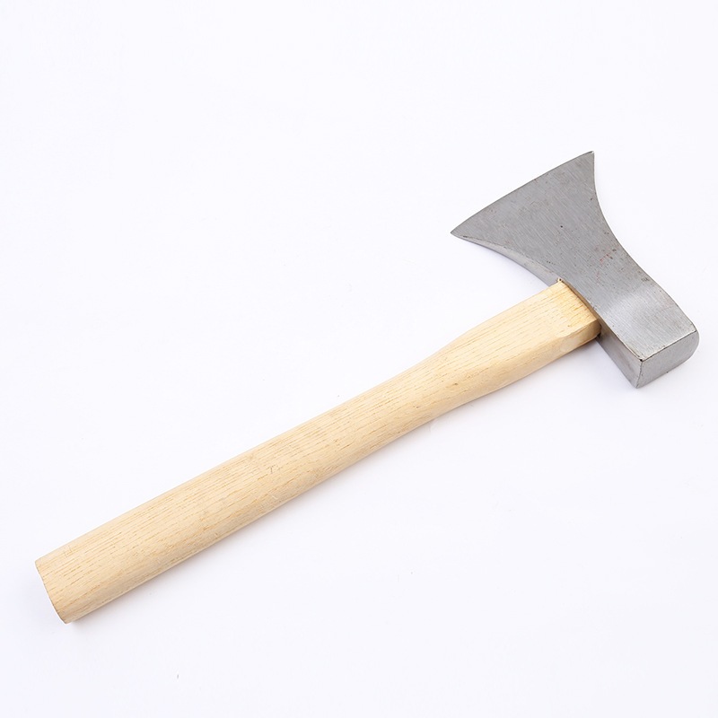 木柄斧头抛光家用砍柴剁骨开刃木工斧家用小型斧子