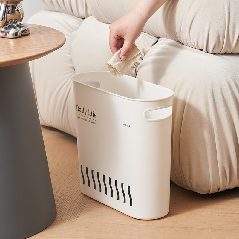 Nordic Instagram Style Trash Can Household Living Room Bedroom Corner Trash Bin Good-looking Simple Storage Bucket Wastebasket
