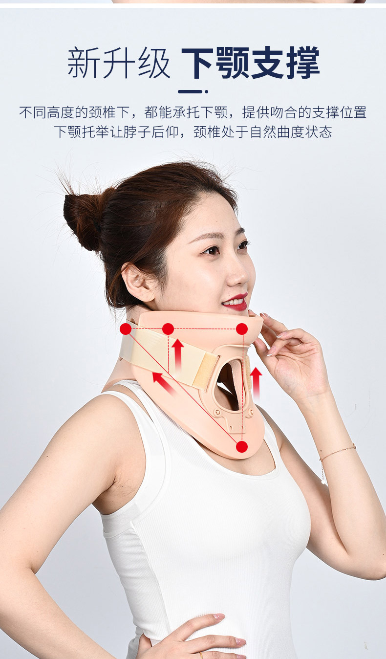 分体式成人颈托 颈椎气囊牵引器 脖子扭伤围领高分子分体颈托