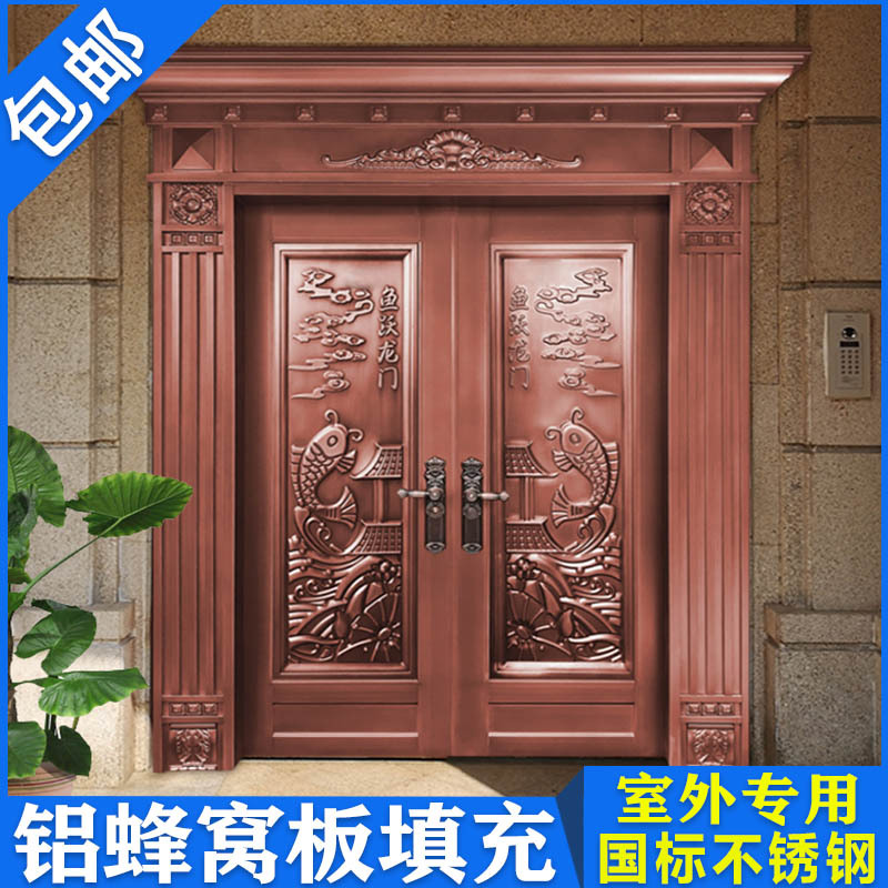 304不锈钢门家用古铜色不锈钢大门进户防盗大门别墅门自建房大门