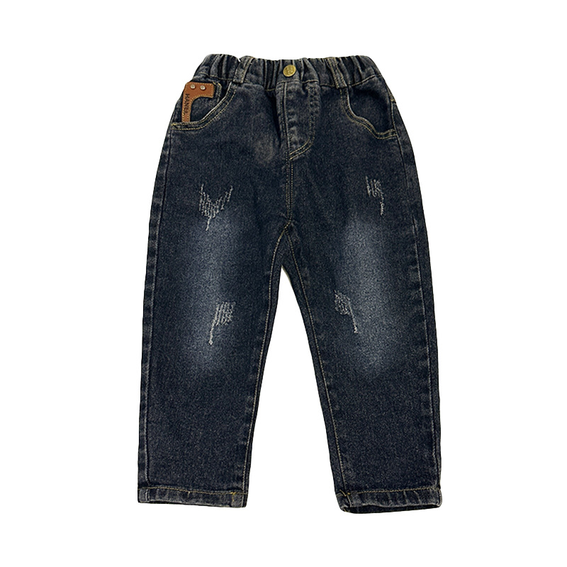 Boys' Jeans Spring Clothing Children's Casual Trousers Autumn Children Toddler Baby Pants Children's Clothing One Piece Dropshipping Trendy Style