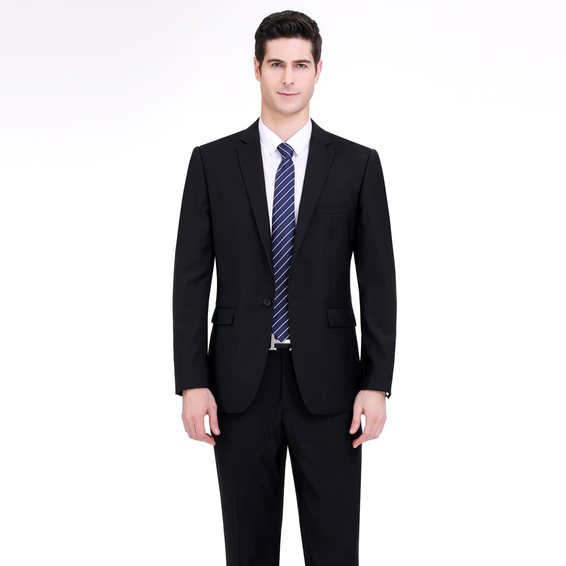 品牌羊毛商务正装西装男套装 结婚新郎高级西服百搭两件套西礼服