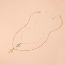 男人的浪漫生日礼物欧美创意项链合金飞机简约时尚精致小巧项链