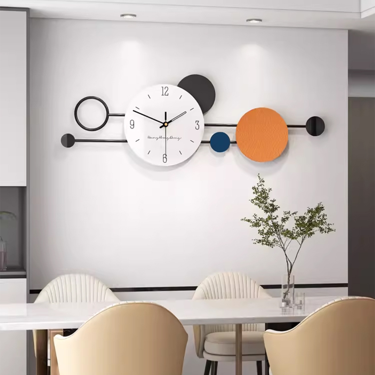简约现代钟表挂钟客厅2023新款网红餐厅装饰挂表创意家用时钟轻奢
