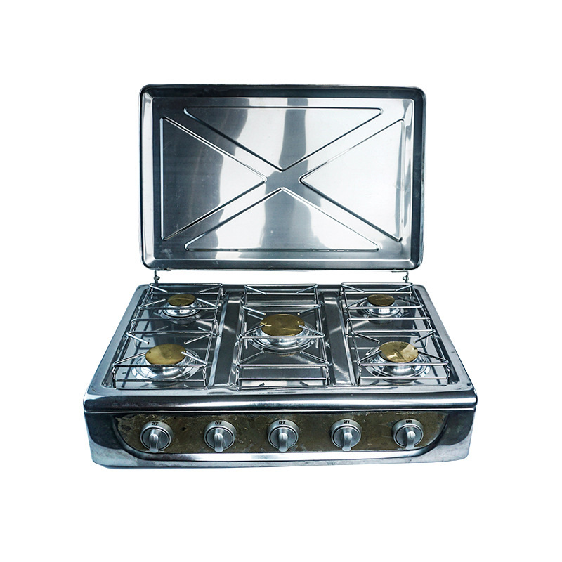 European-Style Export Simple Five Cooking Range Factory Direct Sales Stainless Steel European-Style Europeanization Furnace Gas Stove Desktop Gas
