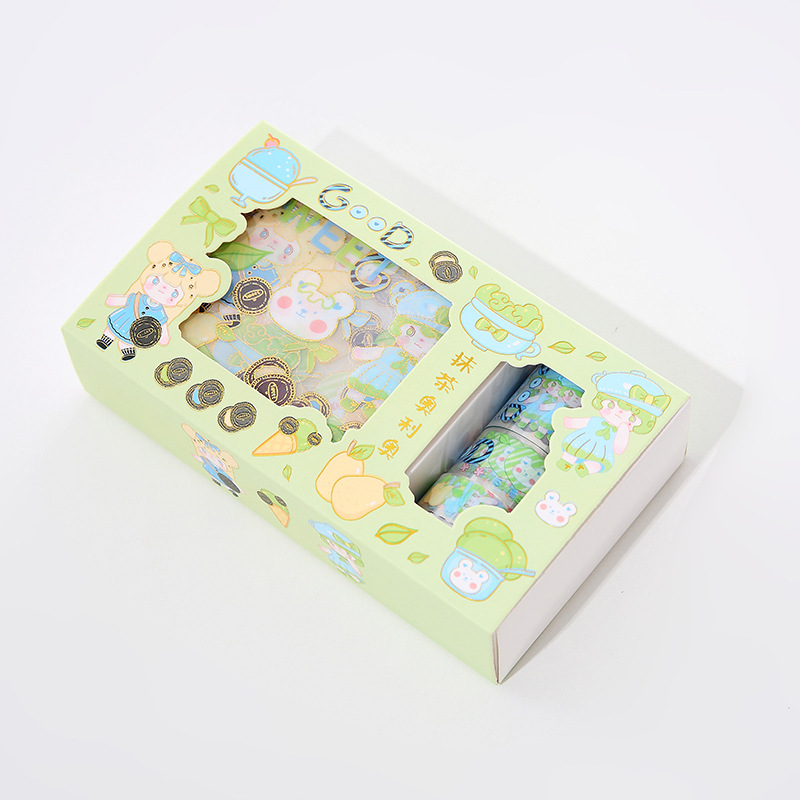 Gilding Hand Account Set DIY Transparent Stickers PVC Creative Decorative Stickers Set Boxed Student Tape