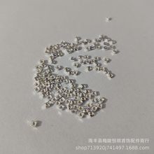 S925纯银碎银子几何方形碎银子散珠DIY手串隔珠手链项链饰品配件