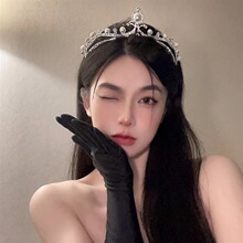 婚礼皇冠女王珍珠发卡儿童生日水钻新娘头饰婚纱头冠公主王冠头箍