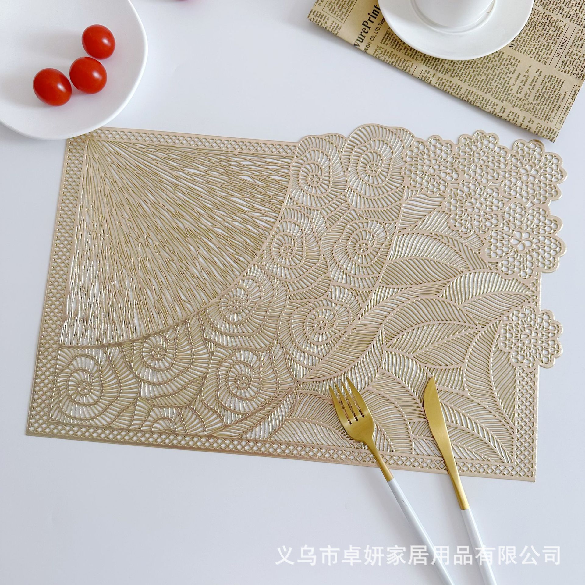 hollow placemat heat proof mat heat proof mat western-style placemat western-style placemat dining table cushion placemat direct sales simple heat insulation