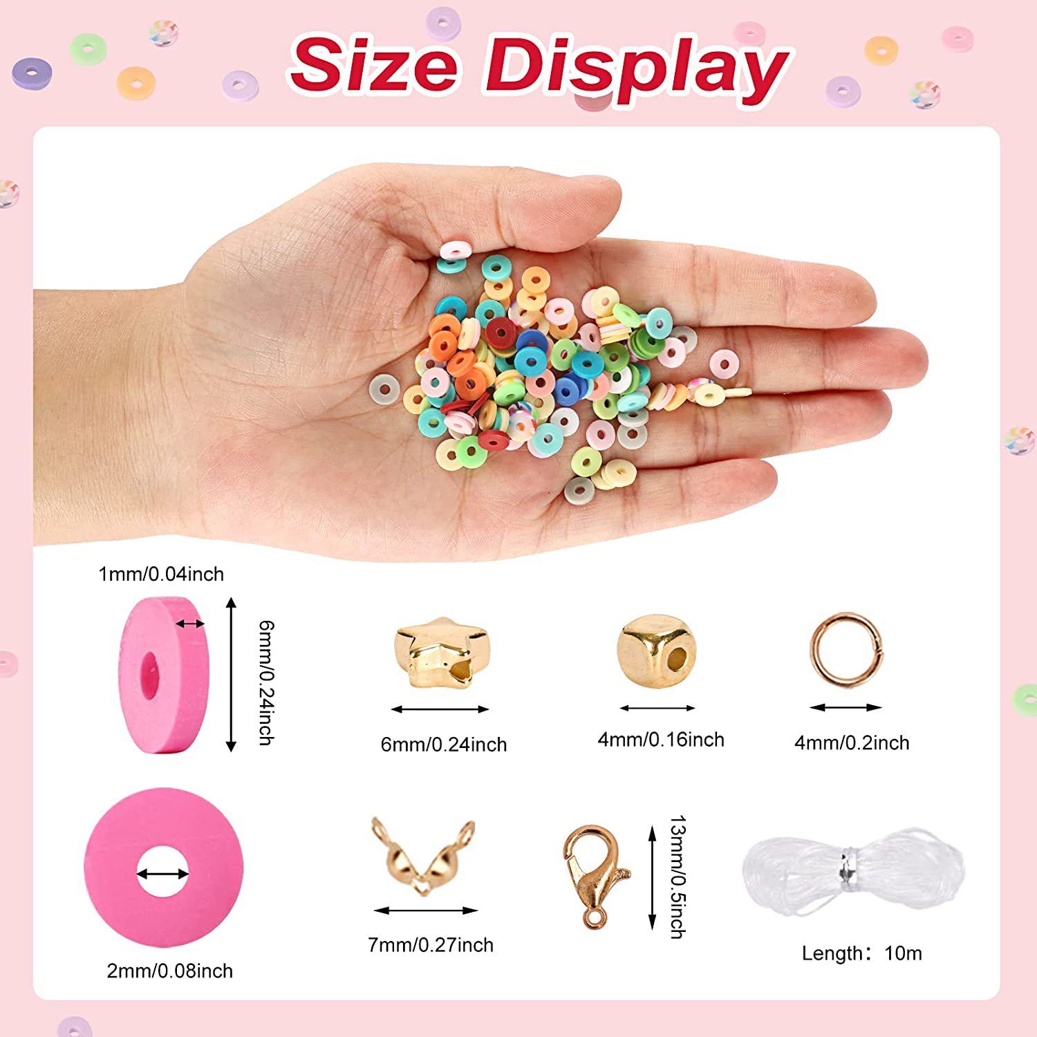 European and American Style 48 Colors DIY Polymer Clay Set Sliced Clay Beads Jewelly Making Bracelet Necklace Ornament Set Box