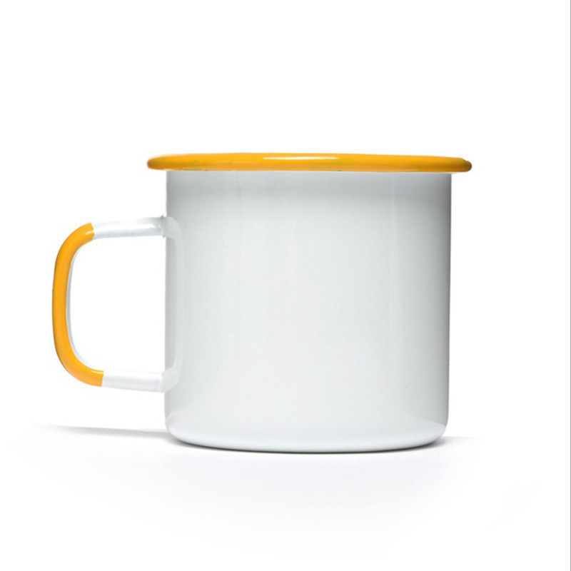 跨境搪瓷杯个性马克杯铁瓷缸子批发加厚礼品杯马克杯可