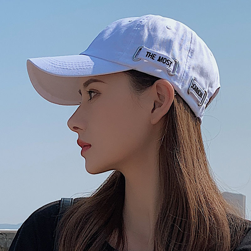 Hat Women's New Internet Celebrity Minimalist Letters Sun-Poof Peaked Cap Spring and Autumn Sun-Proof Face Cover Sun Hat Men's Baseball