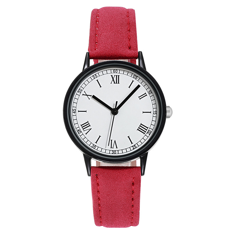 Foreign Trade Cross-Border Hot Selling New Ladies Watch Women's Watch Simple Roman Digital Matte Belt Watch Factory in Stock