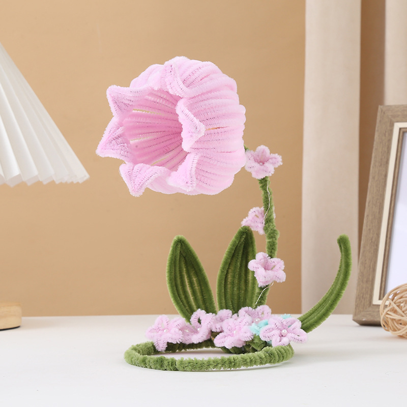 扭扭棒批发铃兰花灯diy材料包diy手工七夕花束扭扭棒材料包仿真花