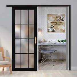 铝合金单扇门餐厅饭店入户单门大门卧室卫生间单轨厨房推拉门室内