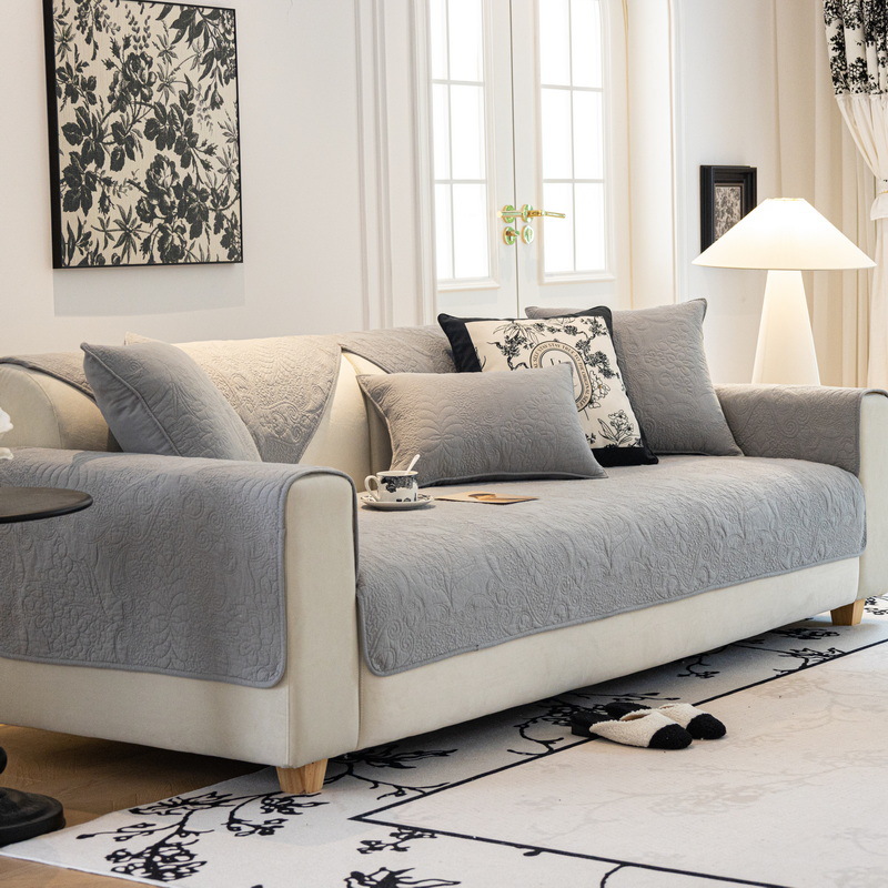 纯棉沙发垫全棉布艺防滑简约通用中式沙发套罩2023新款盖布坐垫子