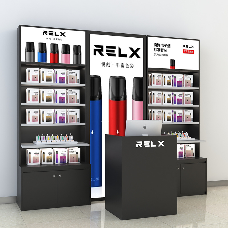 电子烟柜木质品鉴台矮柜展示柜明星展柜烤漆高背柜收银台矮柜定制