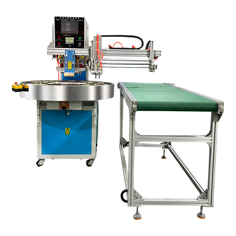 足球贴皮高频机 10kw转盘高周波塑胶熔接机 pvc pu足球高频压印机