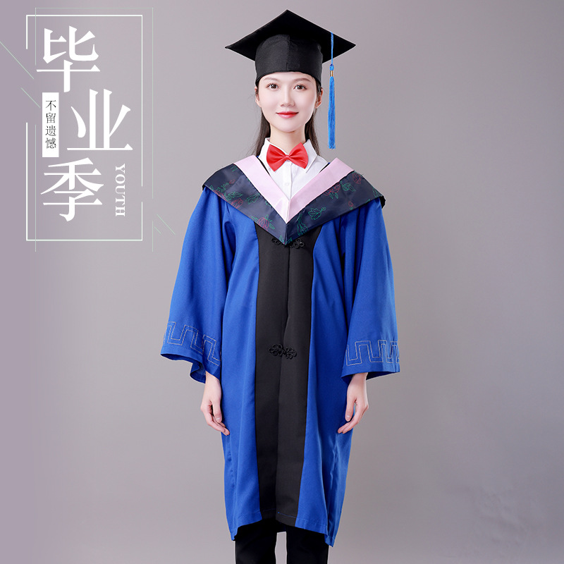 硕士服毕业礼服 学院风学位服 成人大学生文科理科毕业袍-阿里巴巴