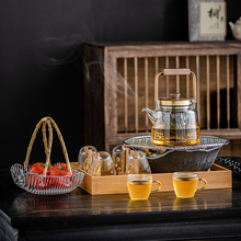 围炉电陶炉煮茶煮茶器煮茶炉耐高温全玻璃烧水壶养生茶壶小型
