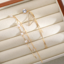 珍珠项链时尚感简约满天星个性淡水珍珠项链法式小众不规则锁骨链