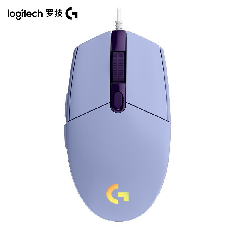 正品罗技logitech g102二代有线游戏鼠标电脑办公吃鸡宏鼠标 紫