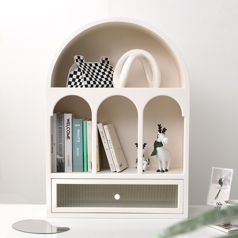 桌面置物架ins风书桌收纳卧室飘窗学习桌书架装饰桌上台面小书架