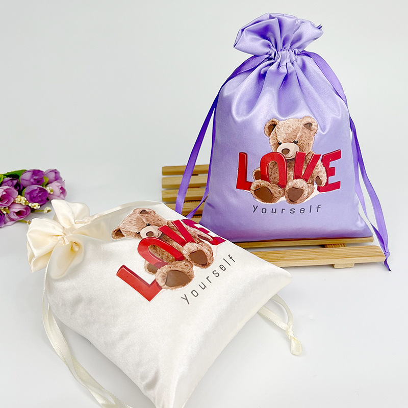 Customized Product Satin Cloth Bag Drawstring Bag Universal Packing Bag Cosmetic Sample Bag