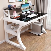 新款电脑桌办公桌家用清仓台式小户型卧室一体简约书桌电竞桌弧形