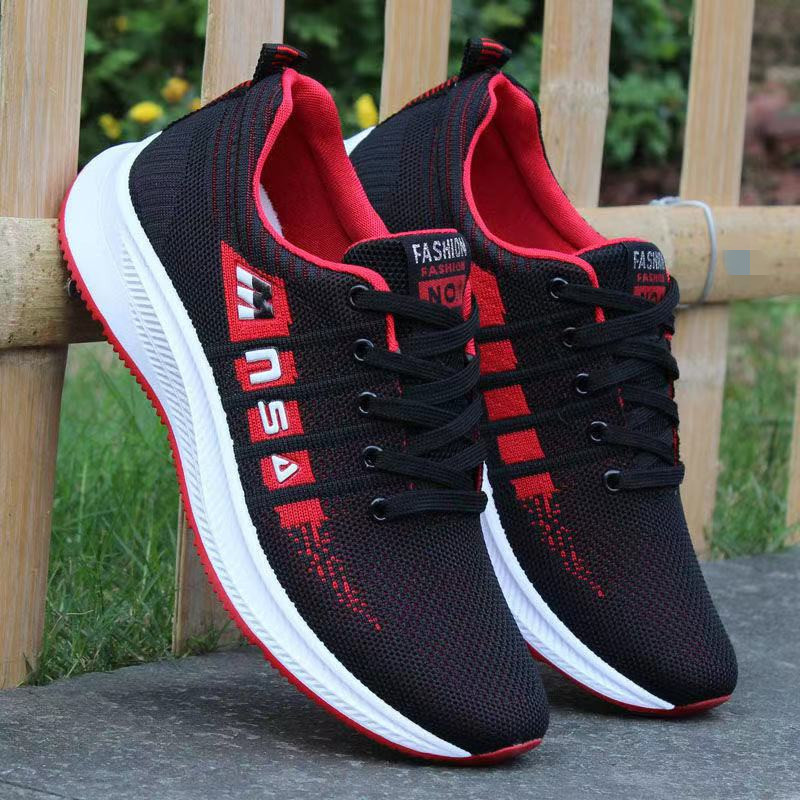 2022 New Spring and Autumn Breathable Sports Men's Shoes Casual Sports Versatile Flying Woven Shoes Sports Men's Shoes