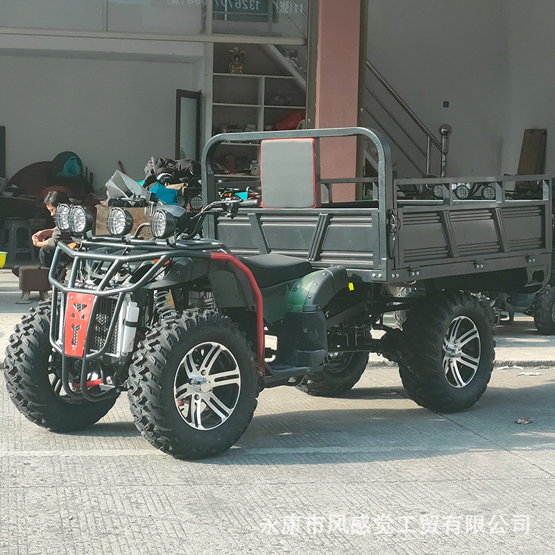 250cc带拖斗货箱沙滩农用运输沙滩车成人汽油山地四轮越野摩托车