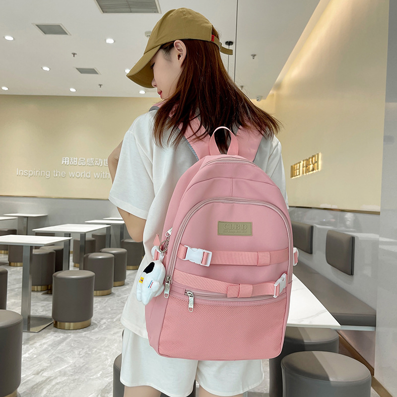 New Beautiful Girl Student Schoolbag Korean Ins Junior High School Student Backpack Simple and Lightweight College Students' Backpack