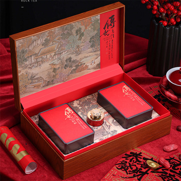 中秋茶叶礼盒空盒红茶包装盒高档金骏眉铁观音马口铁盒半斤礼品盒
