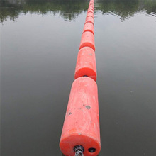 塑料一体式浮筒码头航道拦截水上警示浮筒 500*700水库浮渣隔离带