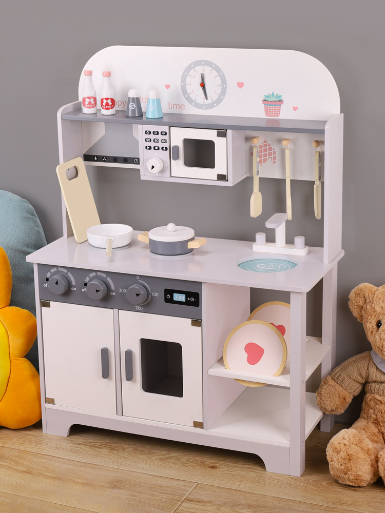 木制新款维也纳厨房儿童过家家灶台宝宝模仿做饭益智亲子互动玩具