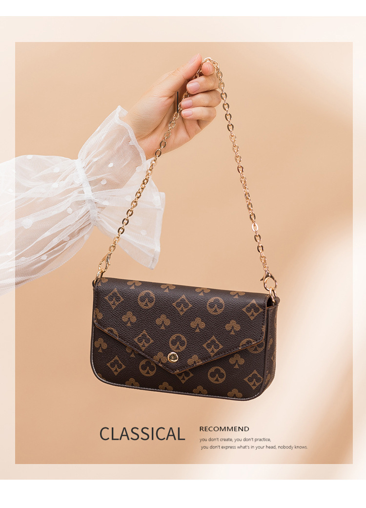 纯梵饰女包小包包2021流行新款潮时尚链条子母包休闲单肩斜跨包