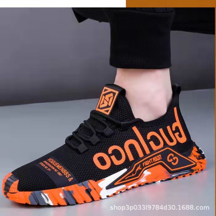 2023 New Sports Men's Shoes Trendy All-Matching Fashion Casual Men's Non-Slip Wear-Resistant Outer Model Color Matching Korean Style Breathable