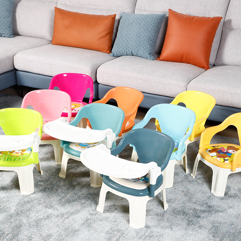 Children's Dining Chair Boys and Girls Plastic Stool Baby Baby Dining Table Plate Backrest Chair Home Calling Chair