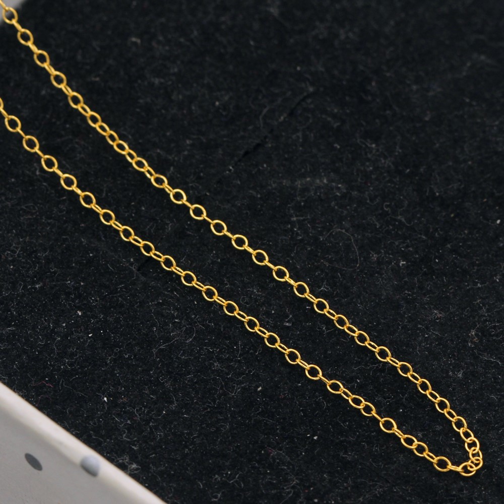 美国14k包金注金gf圆o链宽圆链成品链o字链十字链锁骨链项链1.7mm